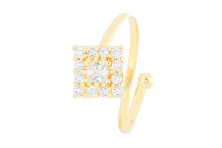 Bijuterii aur - Inele copii din aur 14K galben cristale zirconia albe