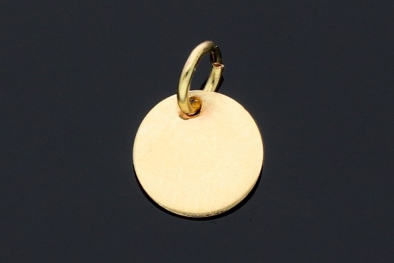 Bijuterii aur - Medalion din aur 14K galben banut personalizat cu gravura
