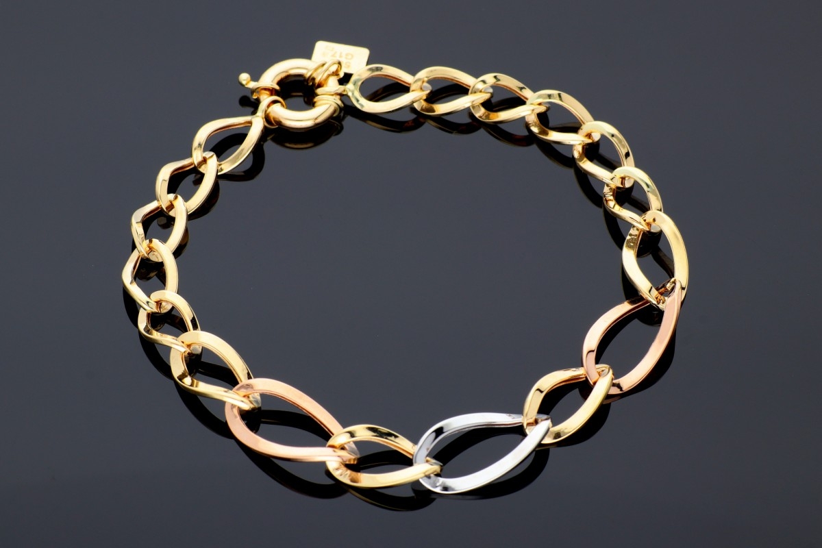 Bijuterii aur online - Bratari mobile dama din aur 14K galben, alb si roz