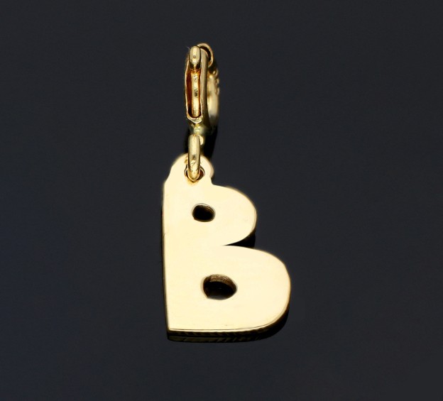 Bijuterii din aur - Pandantiv litera B / orice initiala