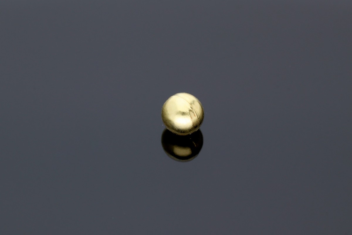Bilute din aur 14K model lucios - diametru 5 mm