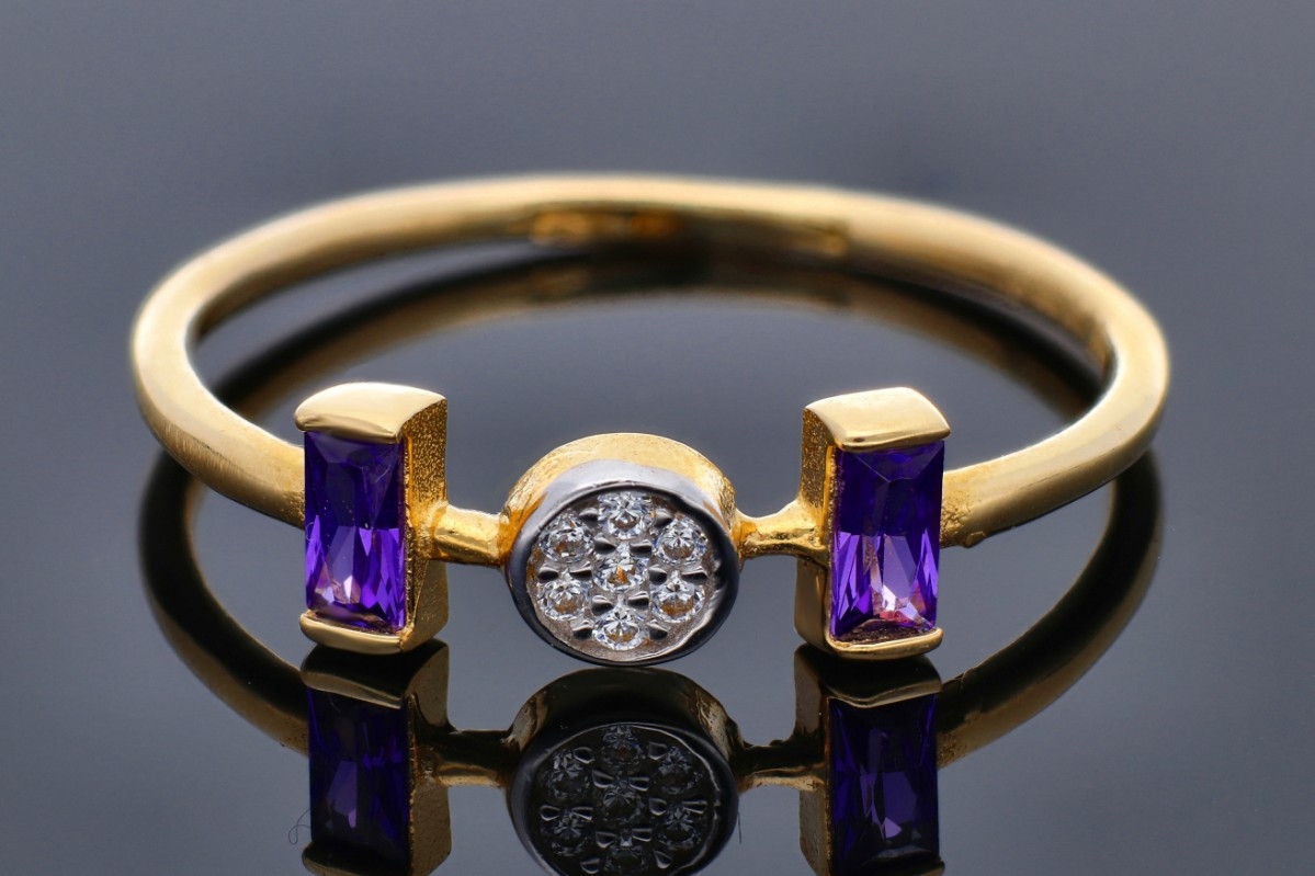 Cadouri bijuterii aur 14k inel cu pietre colorare
