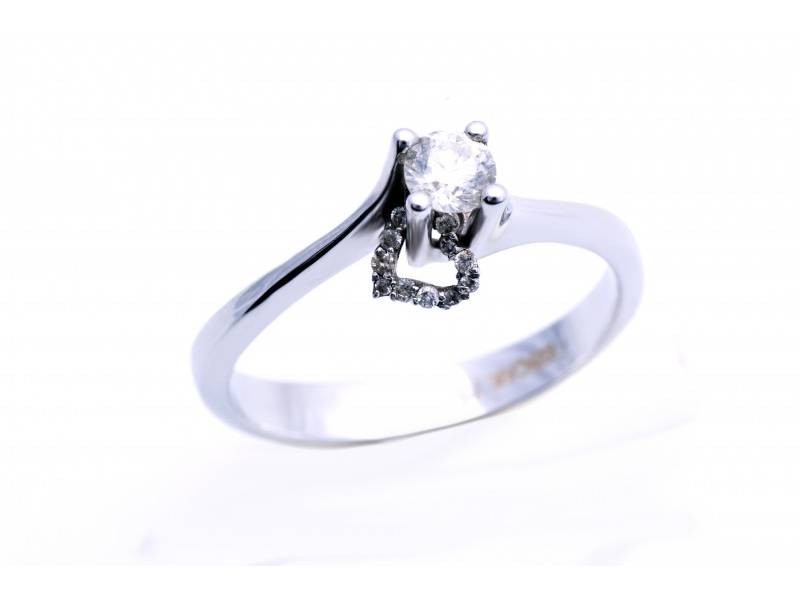 Inel de logodna  cu diamante aur 18K