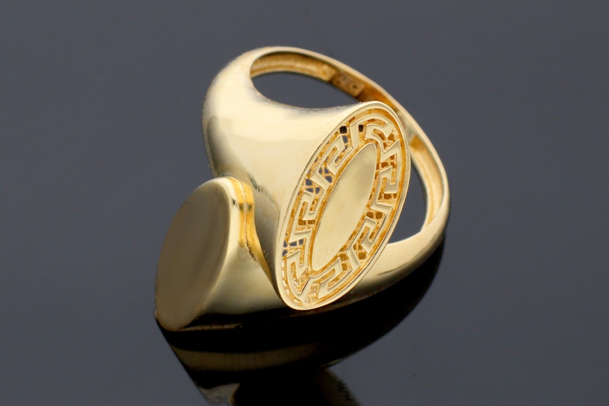 Inel din aur 14K galben model grecesc