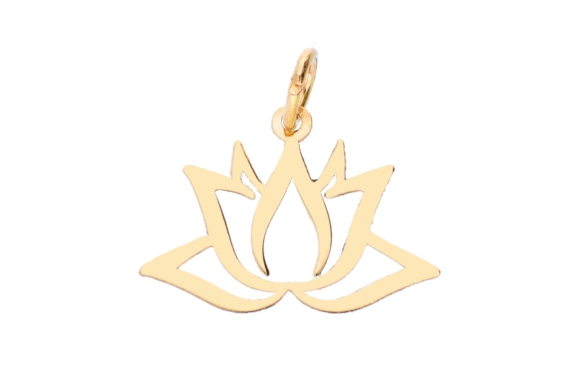 Martisor aur 14k - Pandantiv din aur 14K simbol lotus