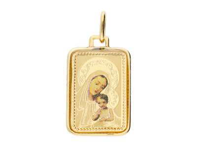 Bijuterii aur online - Iconita din aur 14K Maica Domnului cu Pruncul