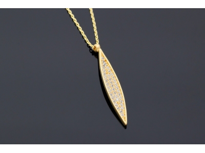 Bijuterii aur online - Lantisoare cu pandantiv dama aur 14K galben